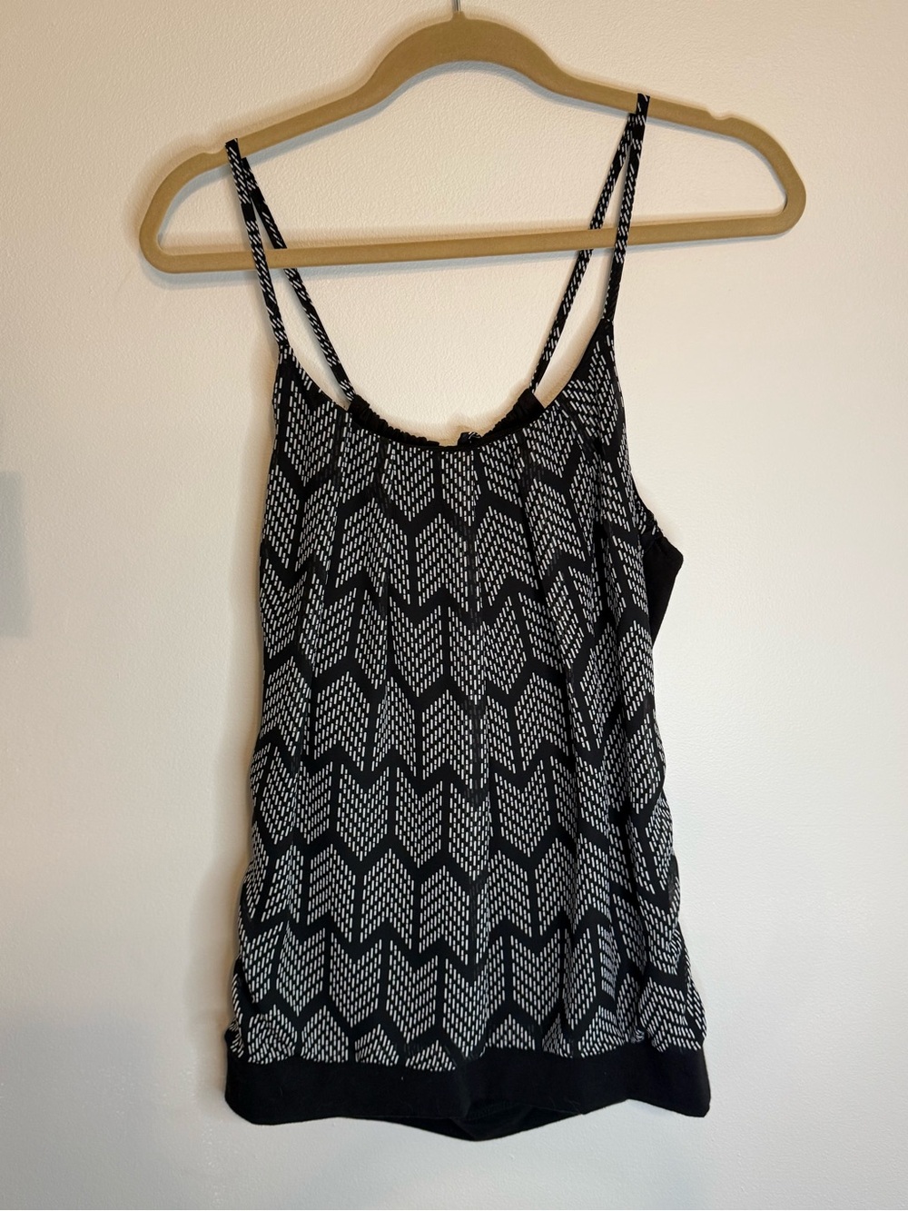 Maurices Black & White Chevron-Pattern Spaghetti Strap Cami